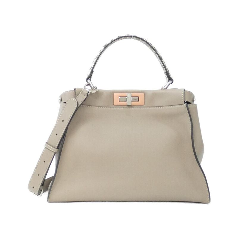 Fendi Peekaboo Bag Leather Pink Tortora