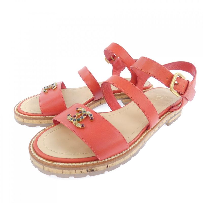 Chanel Sandals Red 36