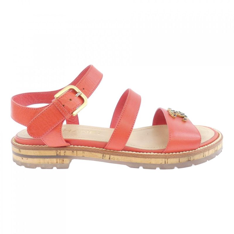 Chanel Sandals Red 36