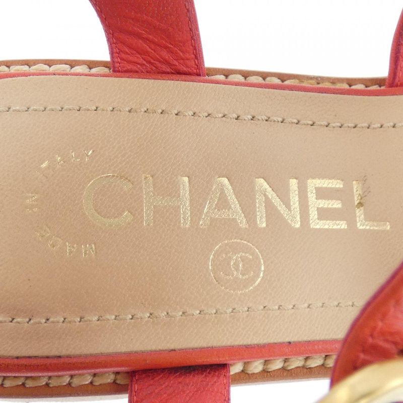 Chanel Sandals Red 36