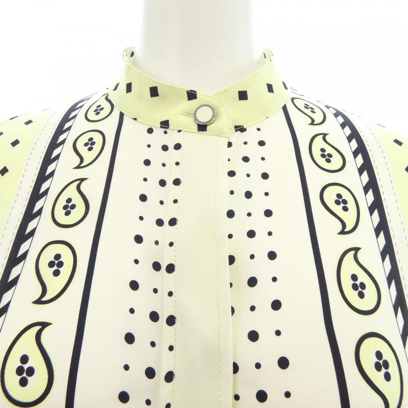 Hermes Harnais de Cour Twill Rene Dress Yellow
