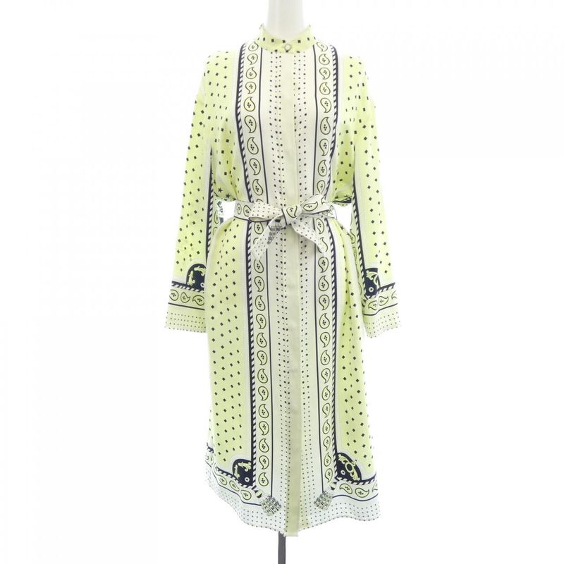 Hermes Harnais de Cour Twill Rene Dress Yellow