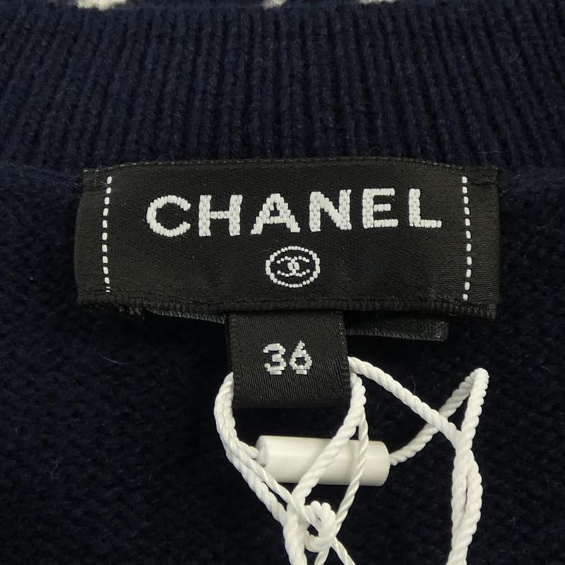Chanel Knit Top Cashmere Navy