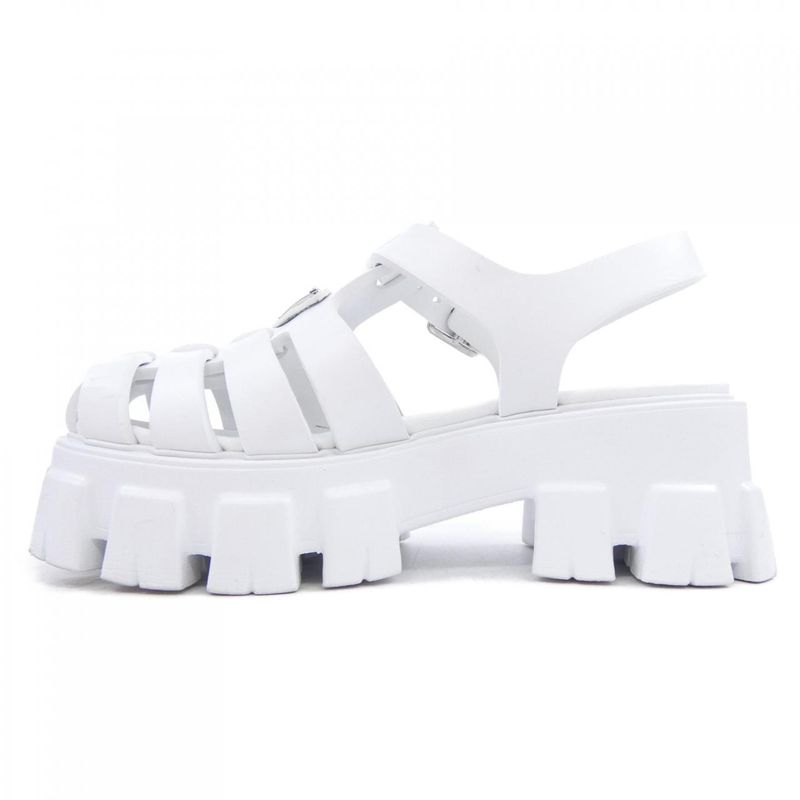 Prada Triangle Logo Monolith Fo Muraba Sandals