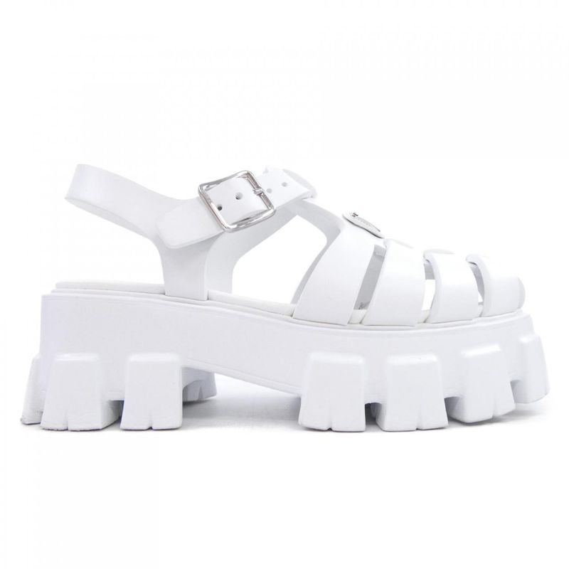 Prada Triangle Logo Monolith Fo Muraba Sandals
