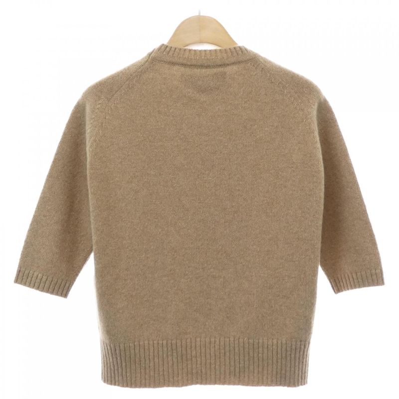 Gucci Knit Top Cashmere Brown Sheer