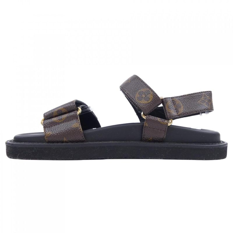Louis Vuitton Sandals Black 36 Brown