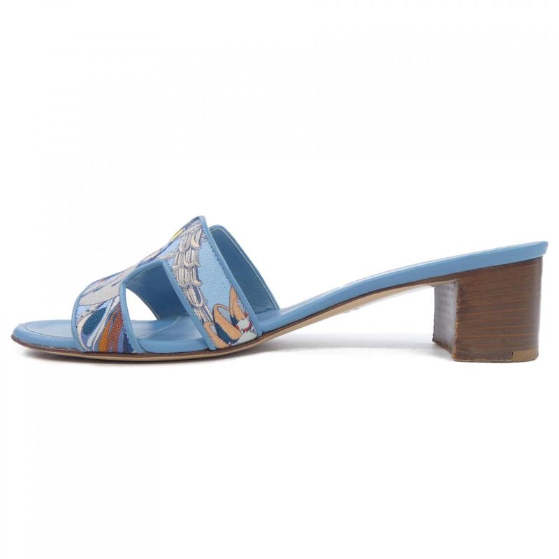 Hermes Oasis Sandals Blue 38