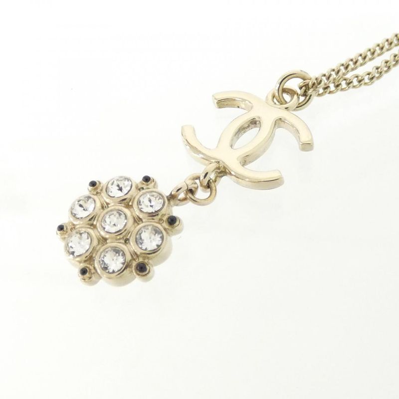Chanel Necklace Black Crystal