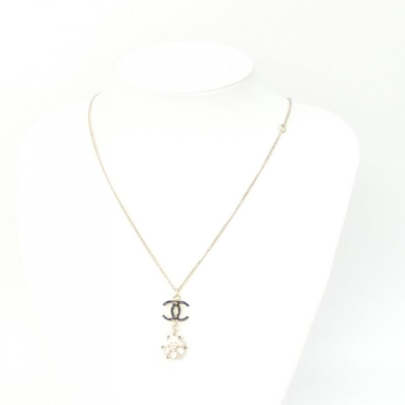 Chanel Necklace Black Crystal