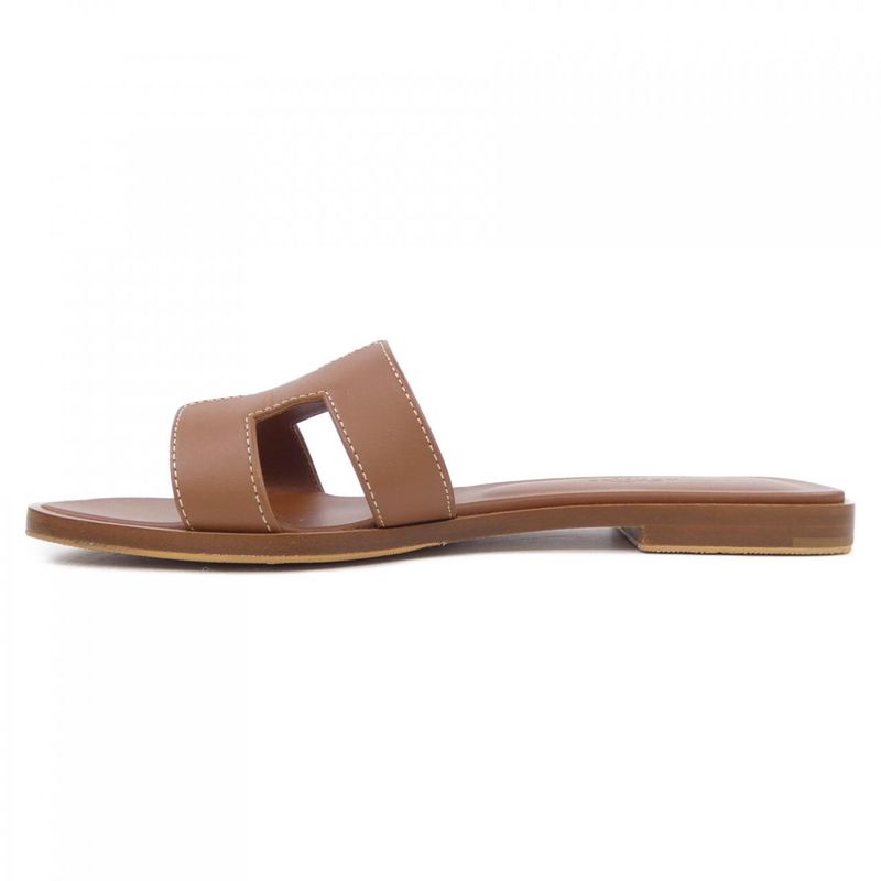 Hermes Oran Sandals Brown 36