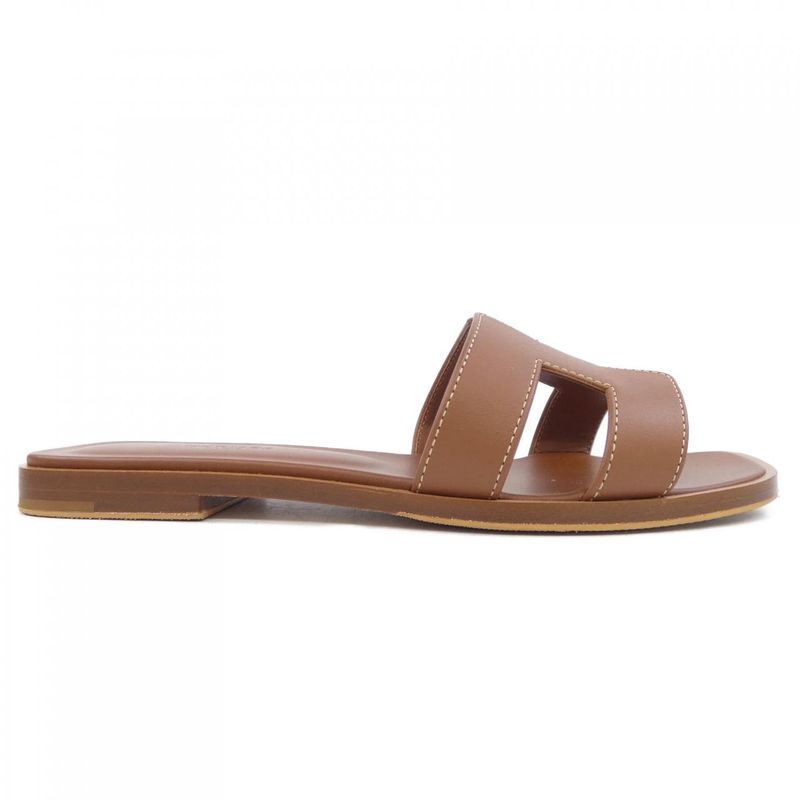Hermes Oran Sandals Brown 36