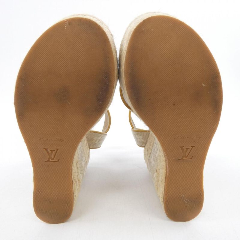Louis Vuitton Sandals Beige 36 Yellow