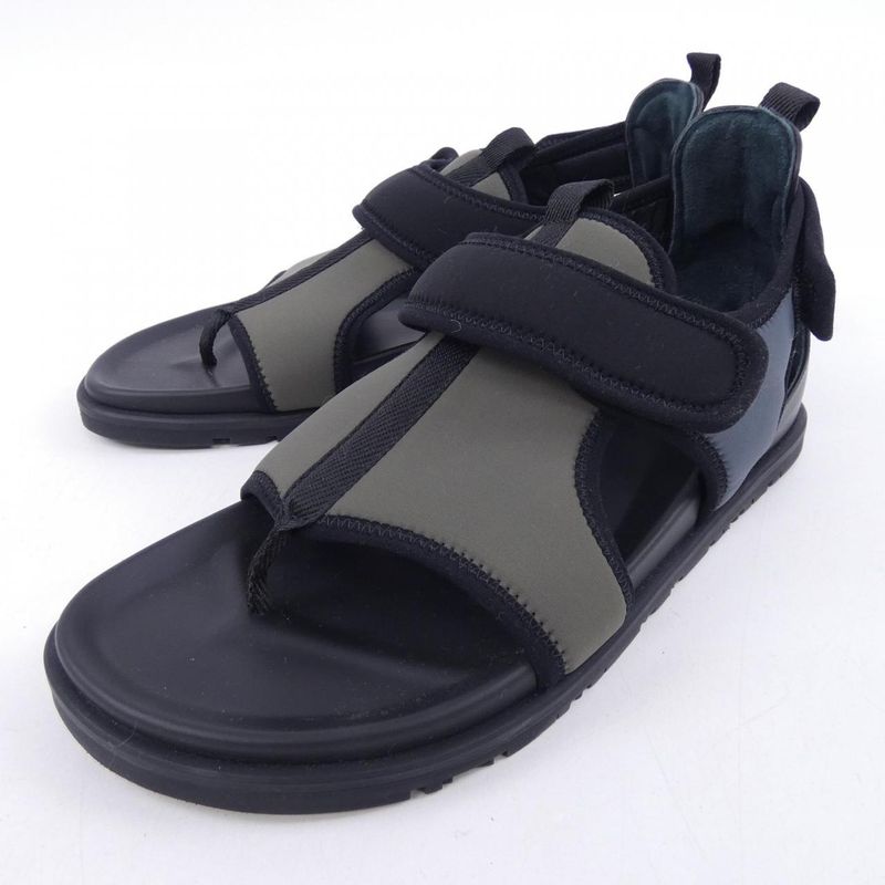 Hermes Giorno Sandals Black 40 Khaki