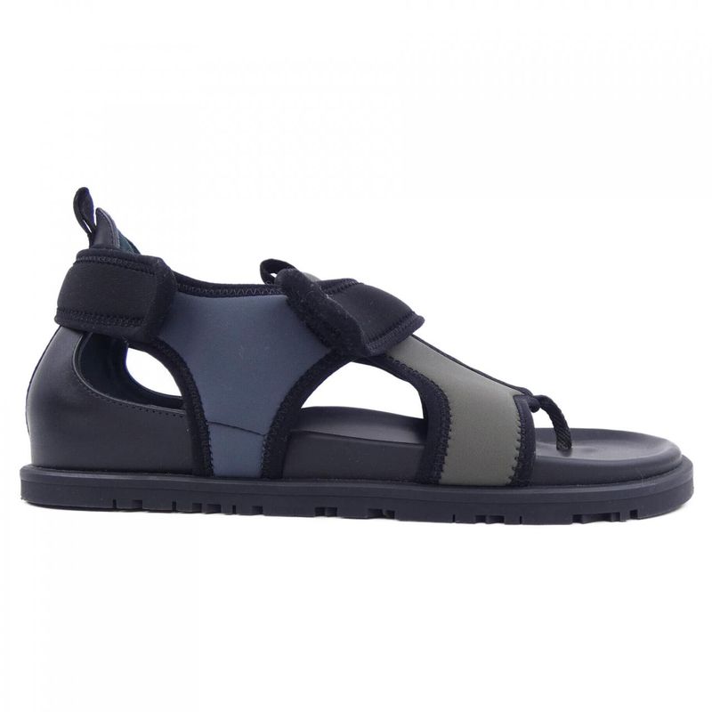 Hermes Giorno Sandals Black 40 Khaki