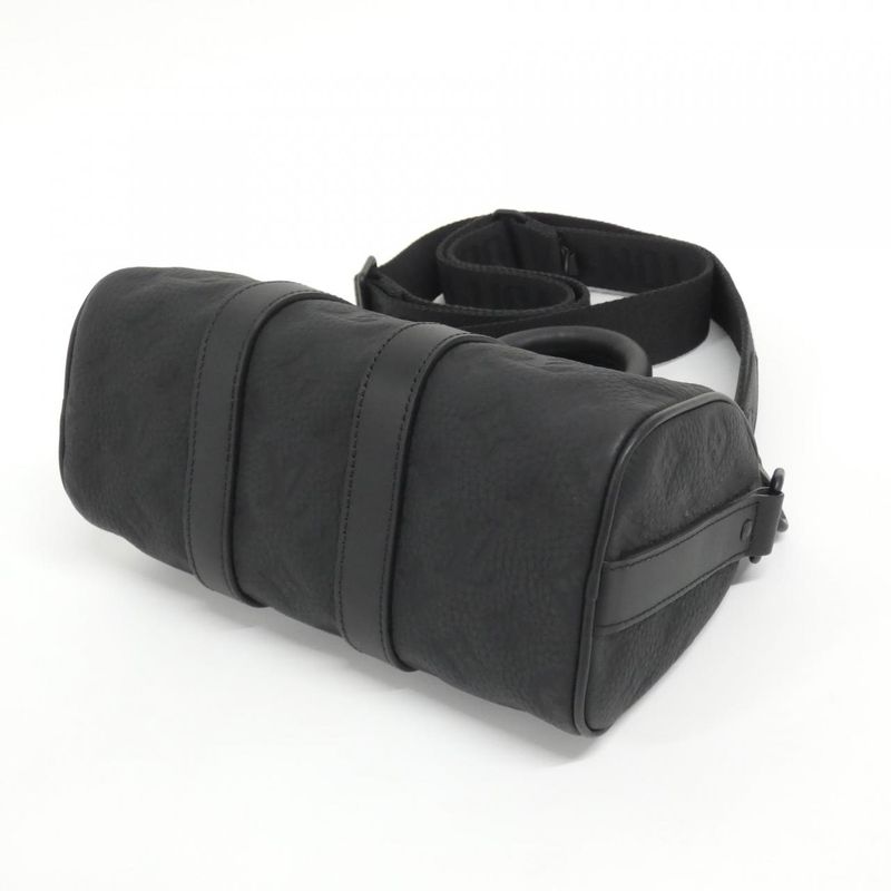 Louis Vuitton Taurillon Monogram Keepall Handbag Black