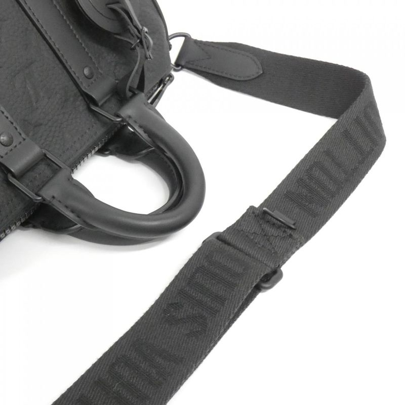 Louis Vuitton Taurillon Monogram Keepall Handbag Black