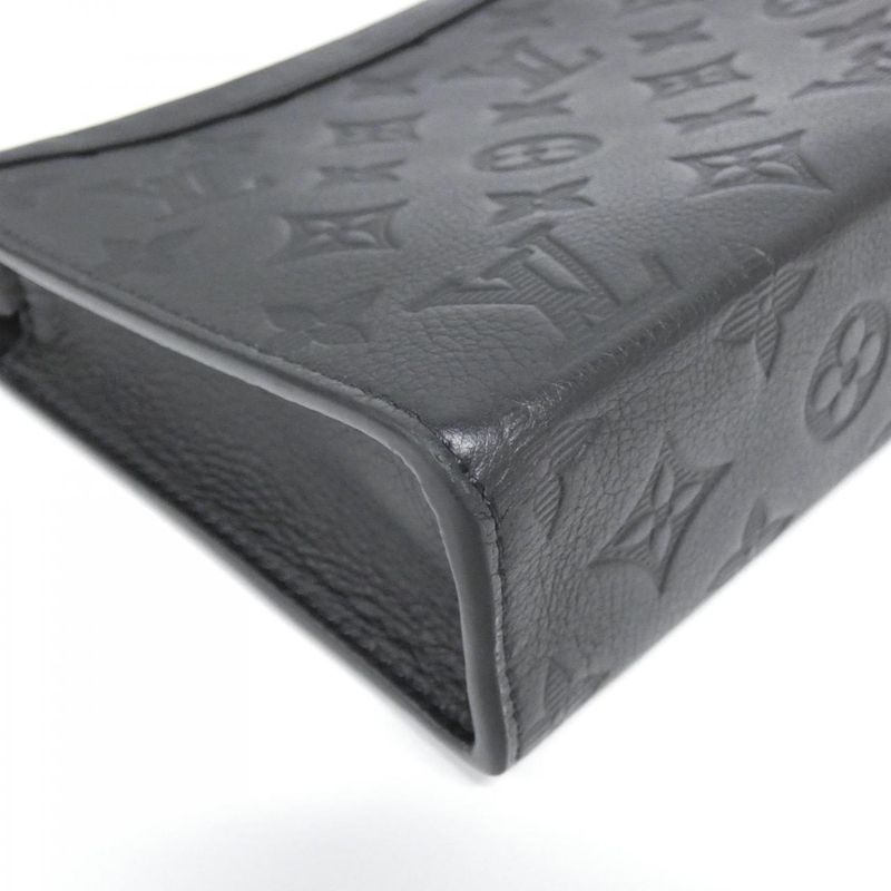 Louis Vuitton Monogram Shadow Gaston Wearable Wallet Shoulder Bag Black