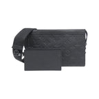 Louis Vuitton Monogram Shadow Gaston Wearable Wallet Shoulder Bag Black