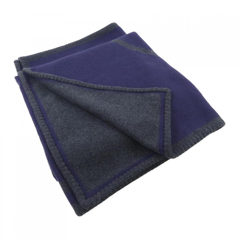 Chanel Jacket Wool Cashmere Gray Purple