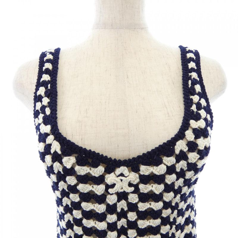 Celine Dress White Navy