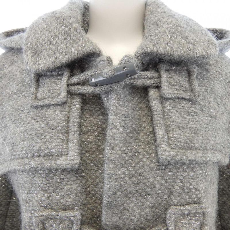 Chanel Duffel Coat Silver 34