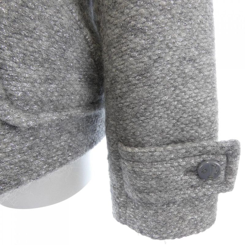Chanel Duffel Coat Silver 34