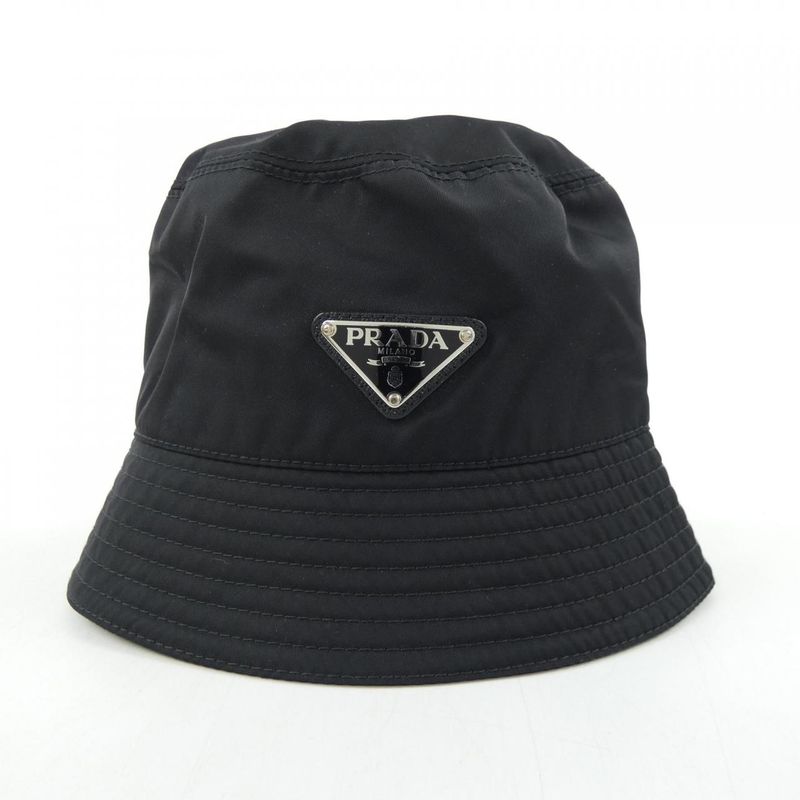 Prada Triangle Logo Bucket Hat