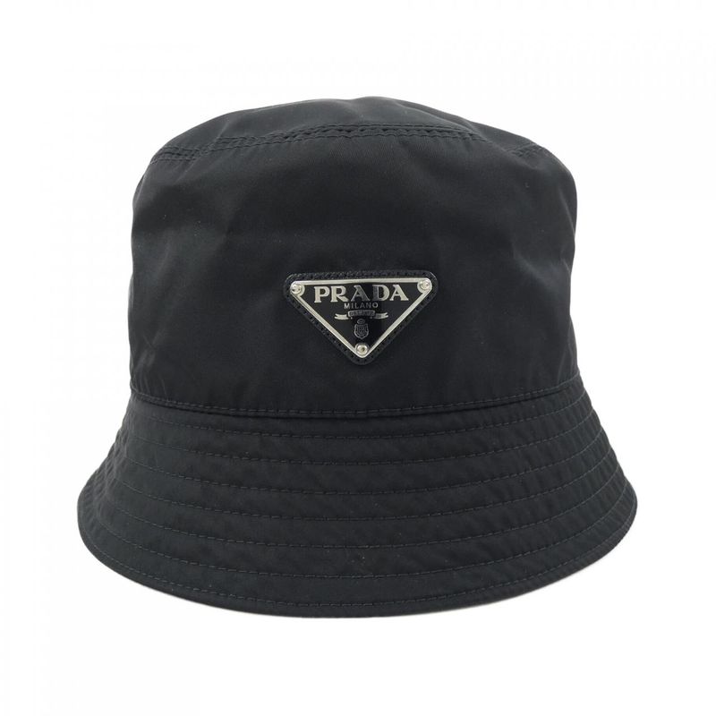 Prada Triangle Logo Bucket Hat