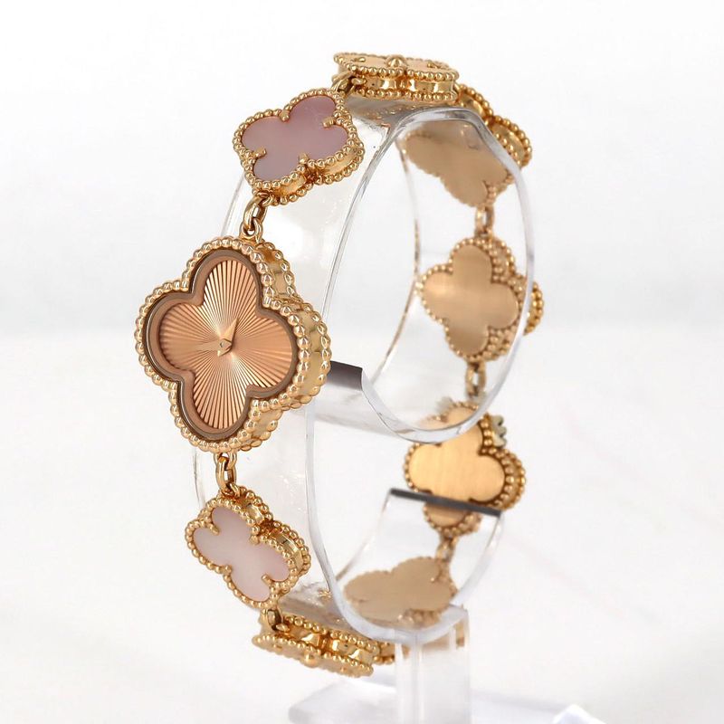 Van Cleef & Arpels Sweet Alhambra PG Rg Quartz Bracelet