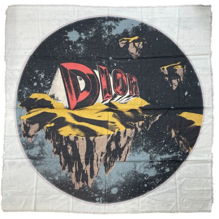 Dior Asterodior Scarf Shawl Large Silk Wool