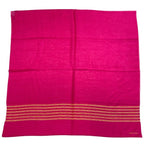 Hermes Scarf Shawl Large Cashmere Silk Logo Pink Yellow