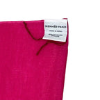 Hermes Scarf Shawl Large Cashmere Silk Logo Pink Yellow