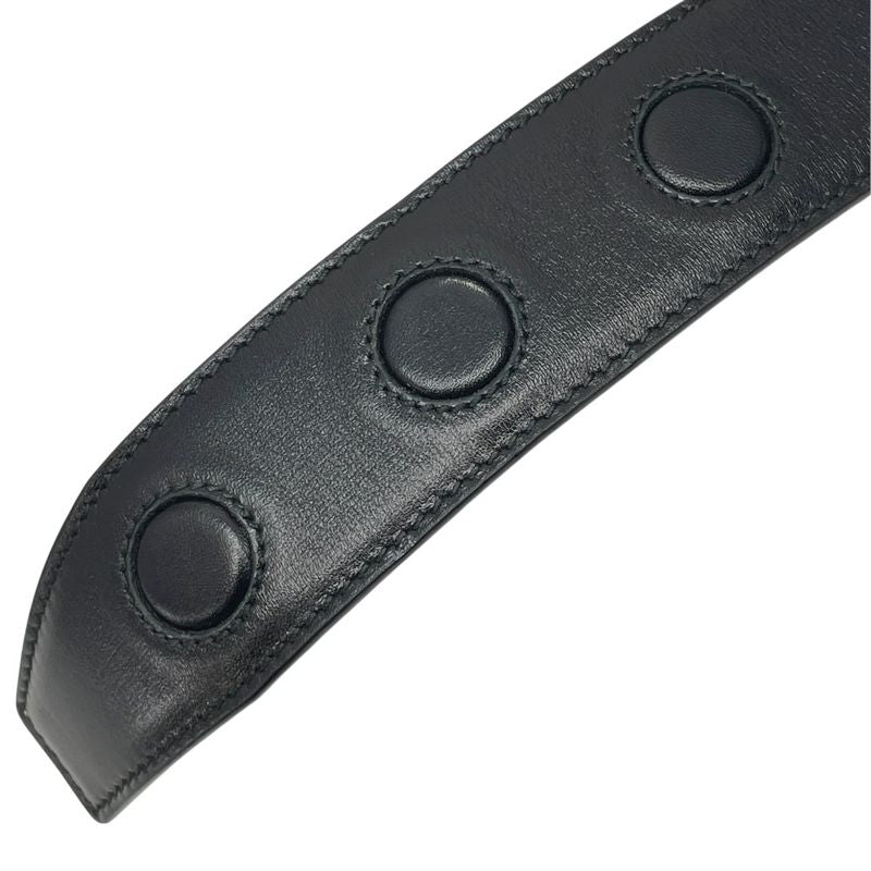 Dior D Logo Buckle Belt Black Silver