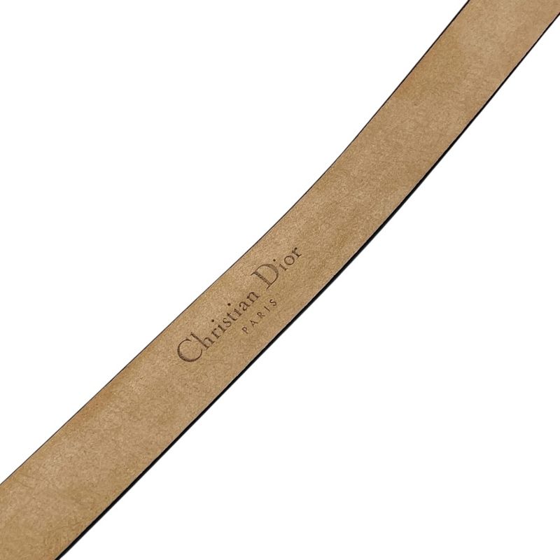 Dior Crystal Stone Leopard Belt Brown Calf Hair Leather