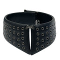 Dior Eyelet Choker Collar Necklace Black Silver