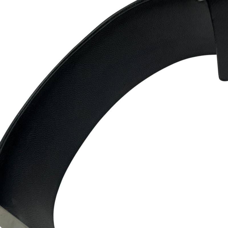 Dior Eyelet Choker Collar Necklace Black Silver