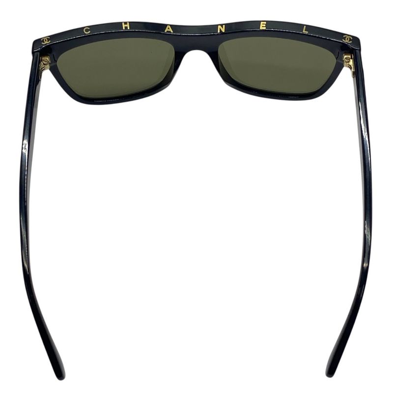 Chanel Sunglasses Eyewear CC Logo Plastic Colored Lenses Black