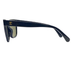 Chanel Sunglasses Eyewear CC Logo Plastic Colored Lenses Black
