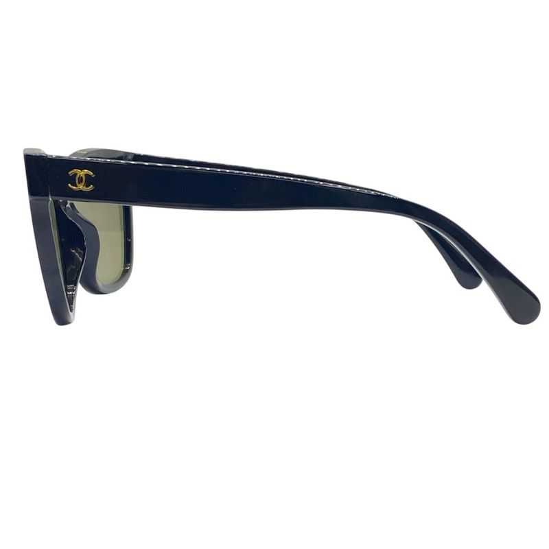 Chanel Sunglasses Eyewear CC Logo Plastic Colored Lenses Black
