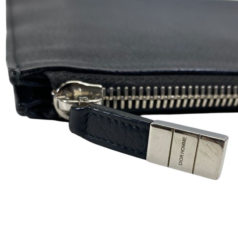 Dior Homme Clutch Logo Black Leather