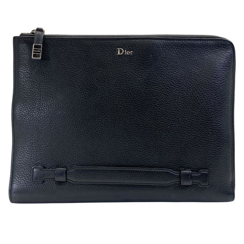 Dior Homme Clutch Logo Black Leather