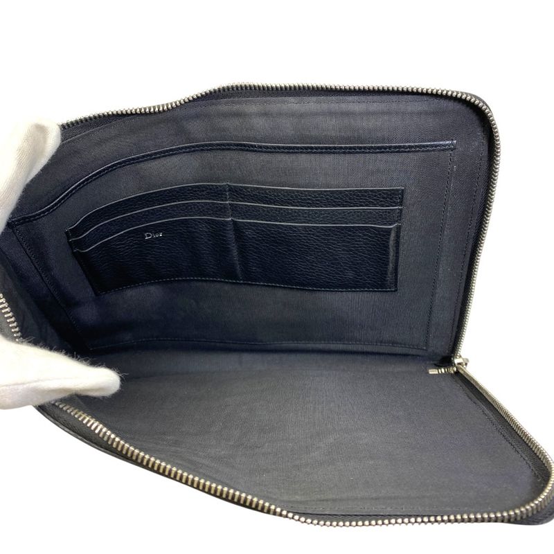 Dior Homme Clutch Logo Black Leather