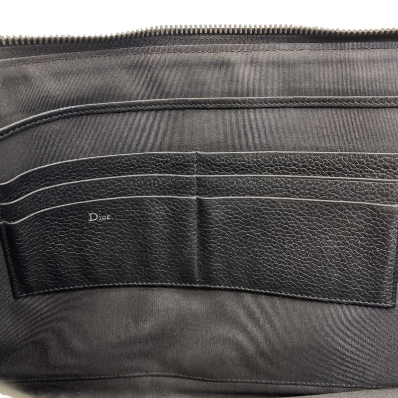 Dior Homme Clutch Logo Black Leather