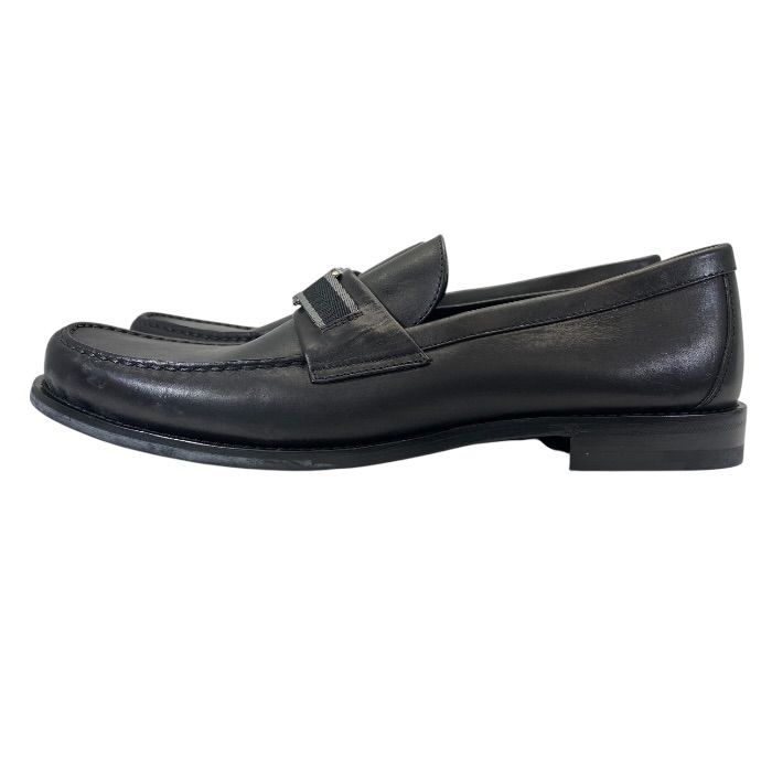 Louis Vuitton Loafers Business Shoes Leather Black