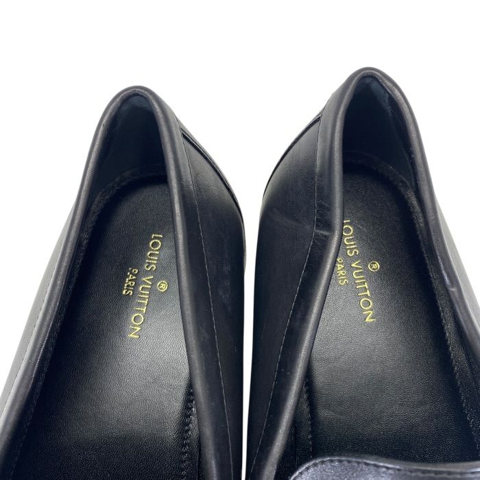 Louis Vuitton Loafers Business Shoes Leather Black