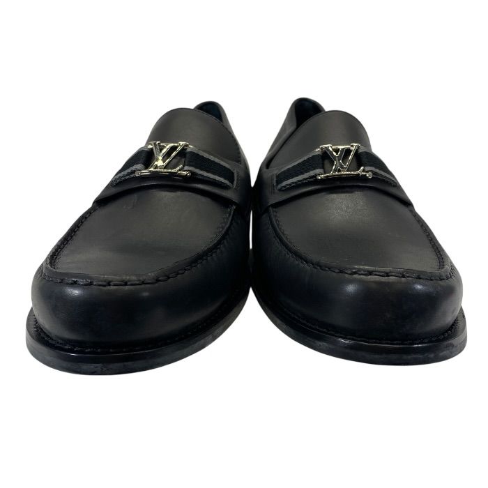 Louis Vuitton Loafers Business Shoes Leather Black