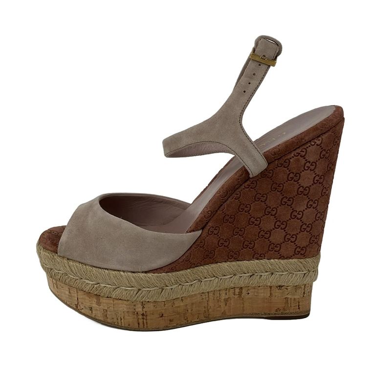 Gucci Sandals 35.5 Light Pink Gold Micro Light X Bold