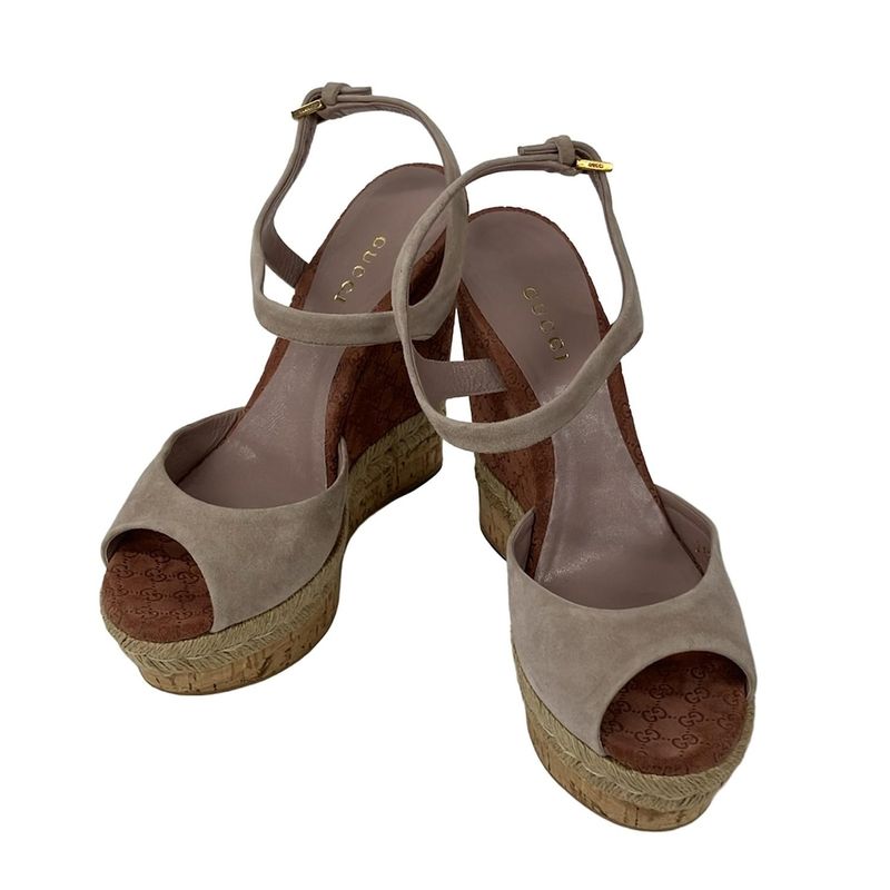 Gucci Sandals 35.5 Light Pink Gold Micro Light X Bold