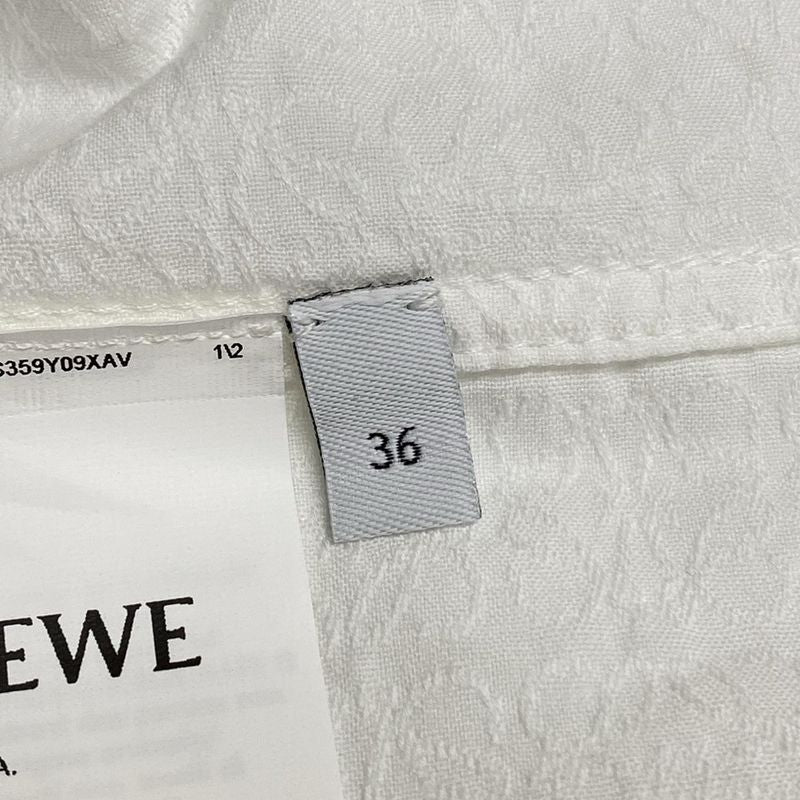 Loewe Dress 36 S White Crew Neck Sleeveless Mini